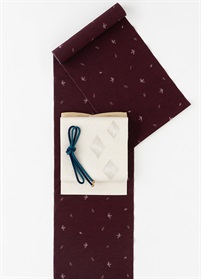 久留米絣　小鳥　茜色（お取り寄せ品）