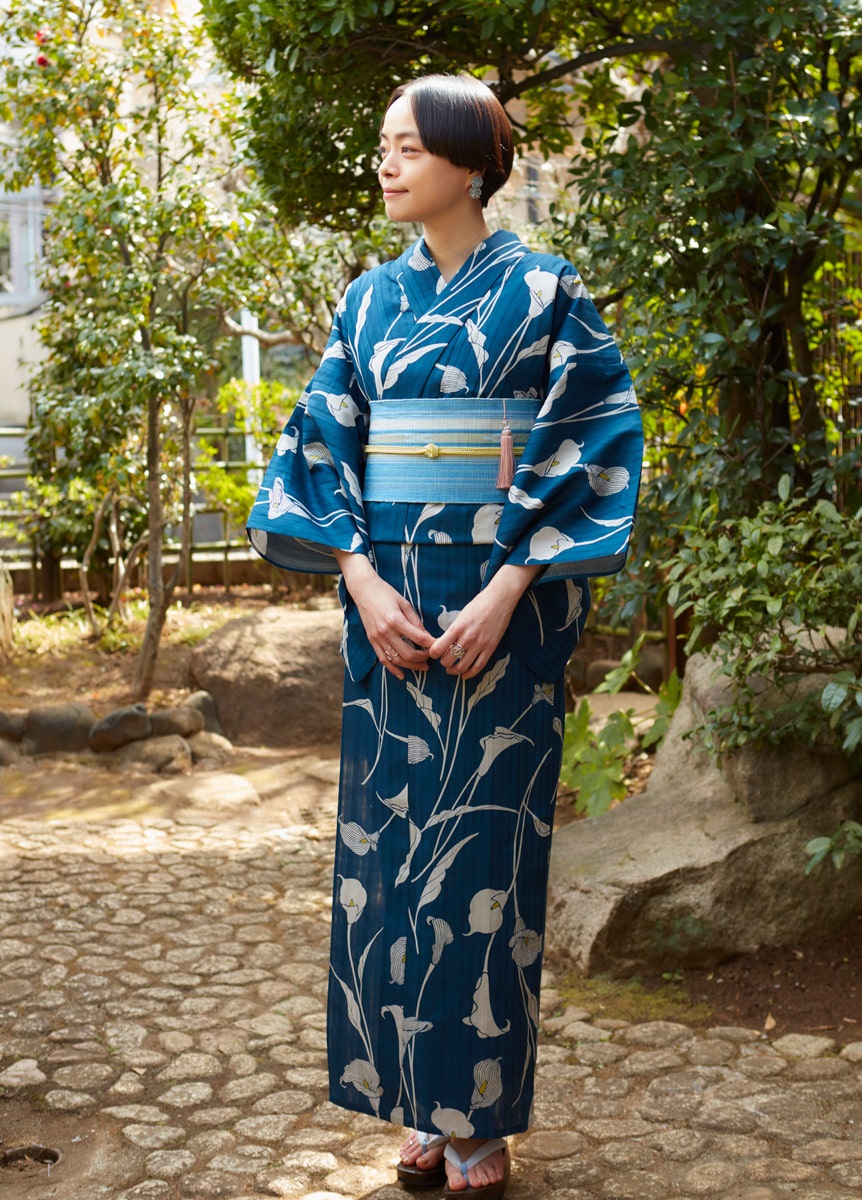 浴衣　風花　奏でるカラー　青（ご予約受注品）