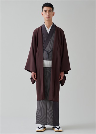 Solid color kimono