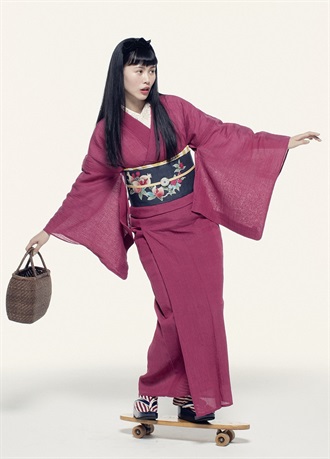 【残り1点】小千谷縮　マゼンダ