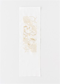 刺繍半衿　ホタルブクロ　金