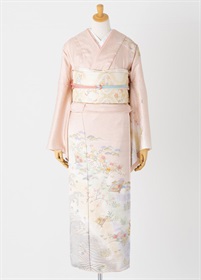 やまとオリジナル訪問着レンタル　波頭に松竹梅　桜　L