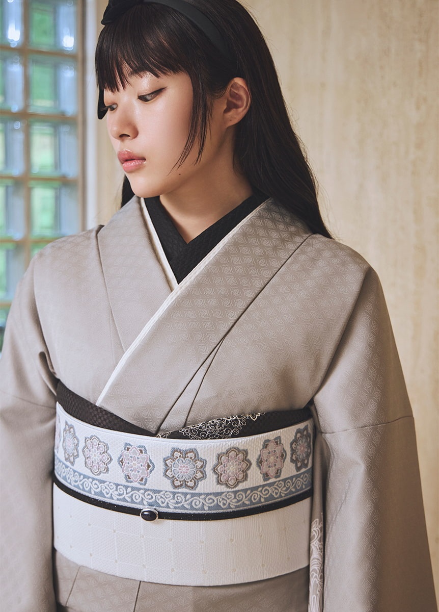 ハレノヒ小袖】付下げ訪問着 更紗花冠 石色 | フォーマル着物 | やまと