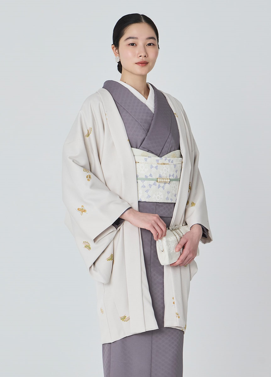 羽織仕立】やまと可憐 宝尽くし 真珠色（ご予約受注品） | アウター