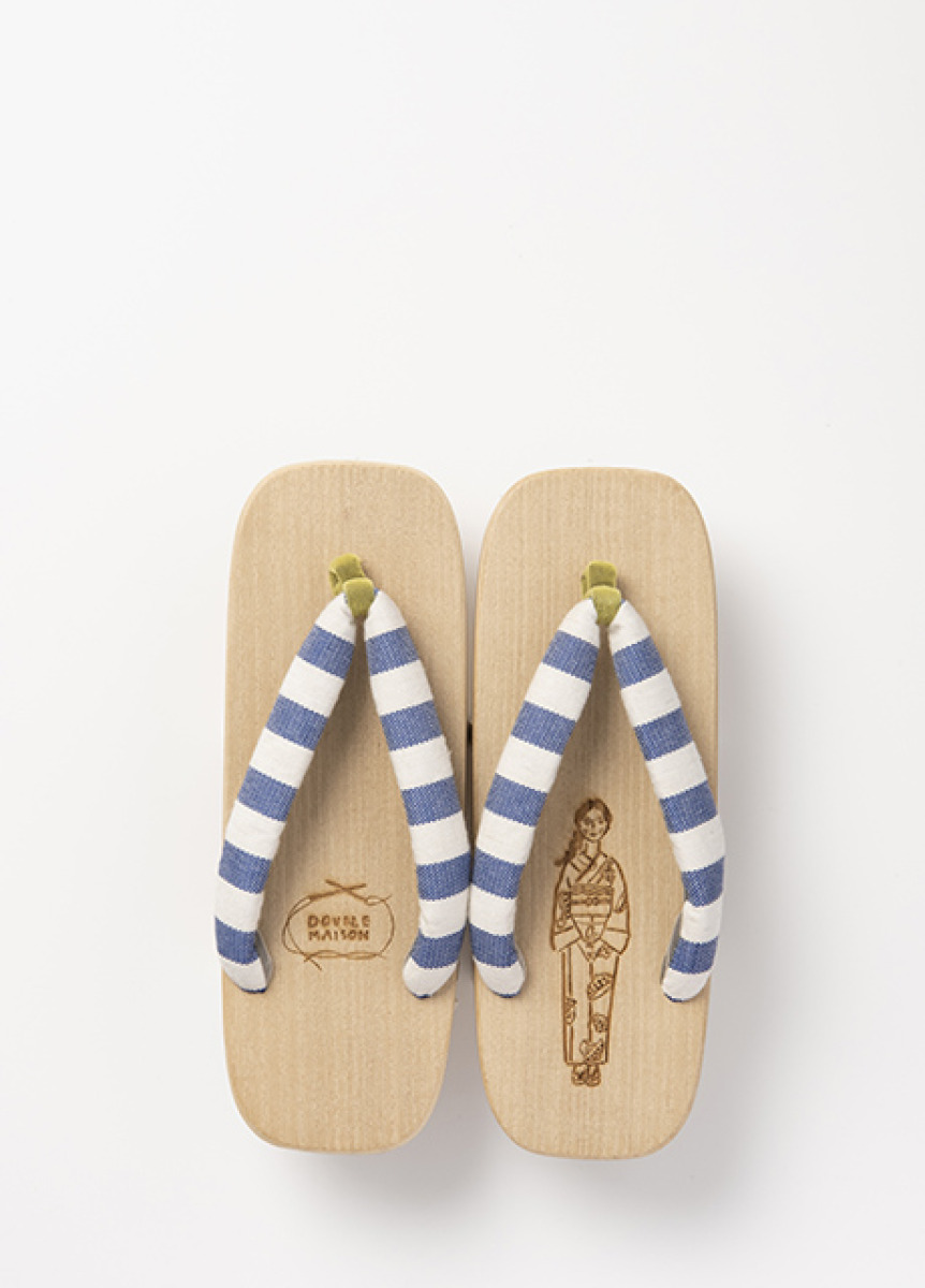 wooden flip flops